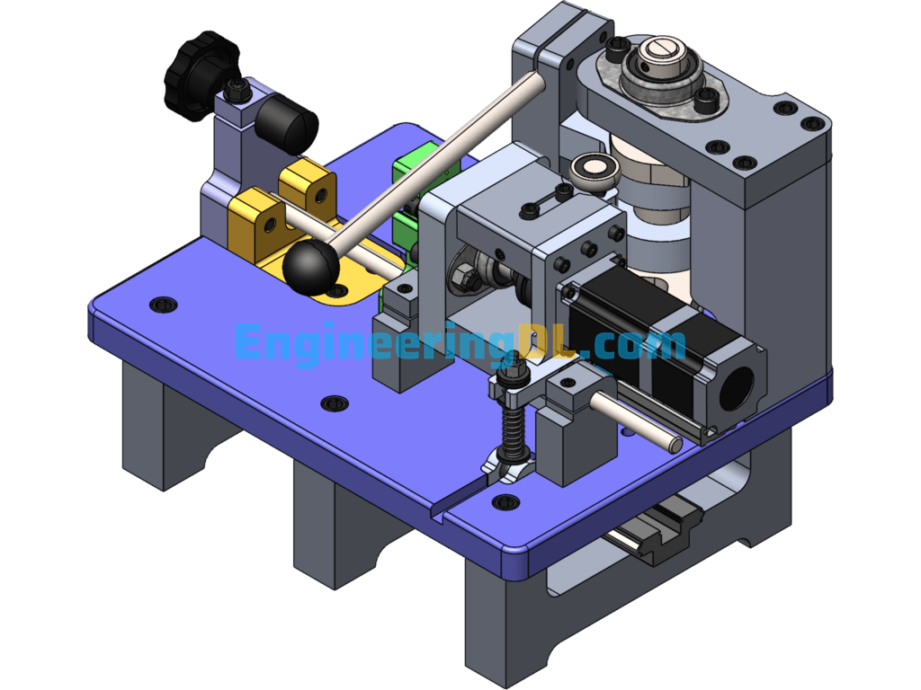 Mechanical Winding Machine Model 3D Drawings SolidWorks Free Download