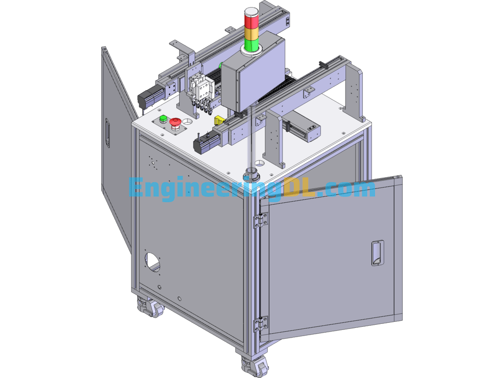 (In Production) Offline Transfer Tray II Equipment SolidWorks, 3D Exported Free Download