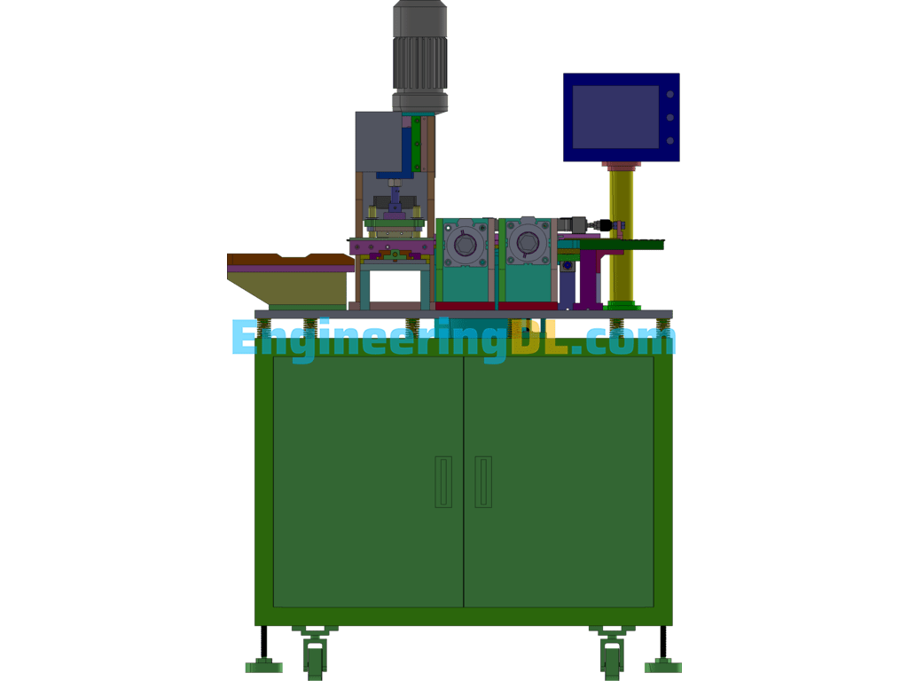 0.64 Four-Pin Pin Bending Machine SolidWorks, AutoCAD Free Download