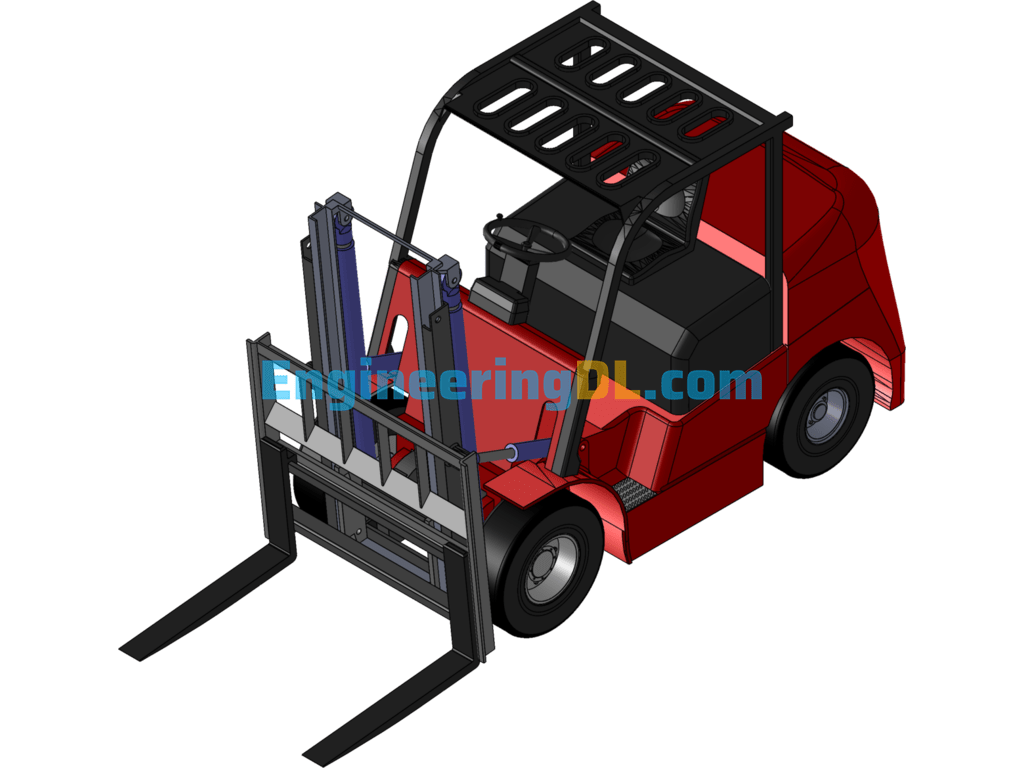 1:1 Forklift Model SolidWorks Free Download