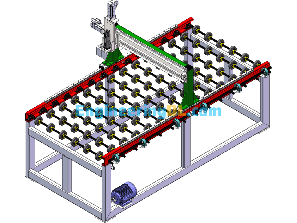 10mm Glass Cutting Machine 3D Drawing 3D Exported Free Download