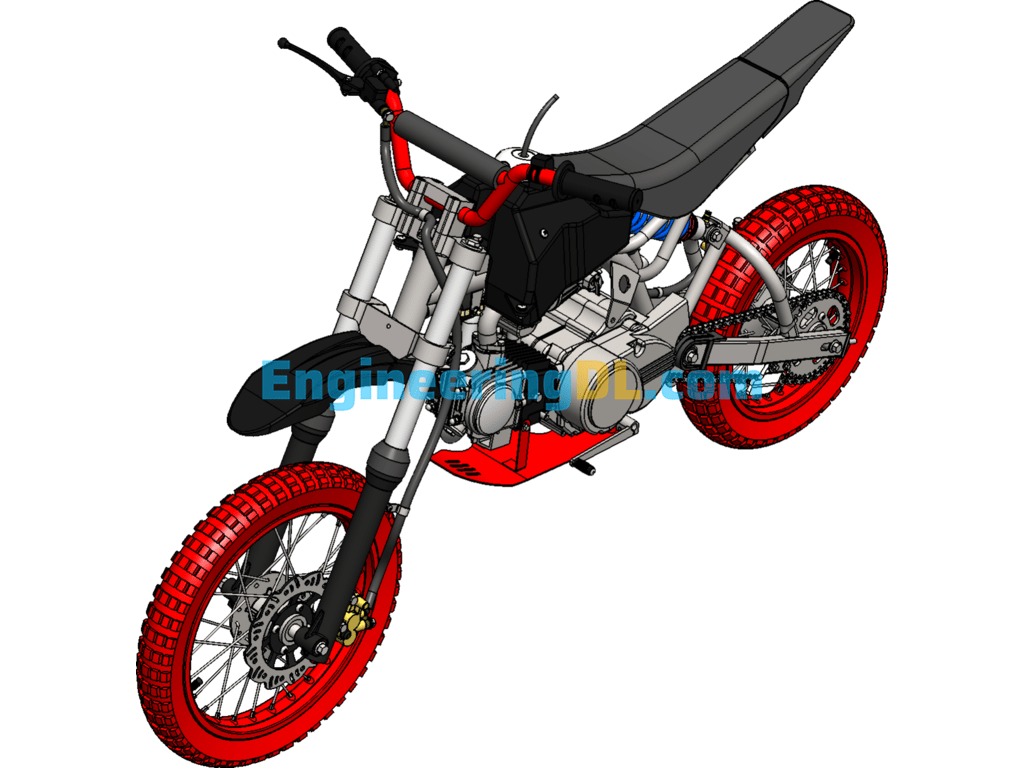 125 Motorcycle SolidWorks Free Download