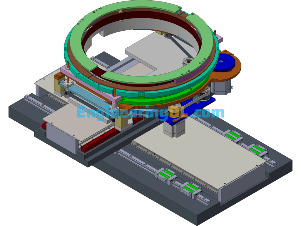 12" Wafer Rotary Positioning Mechanism Semiconductor Packaging Standard Mechanism (CreoProE), 3D Exported Free Download