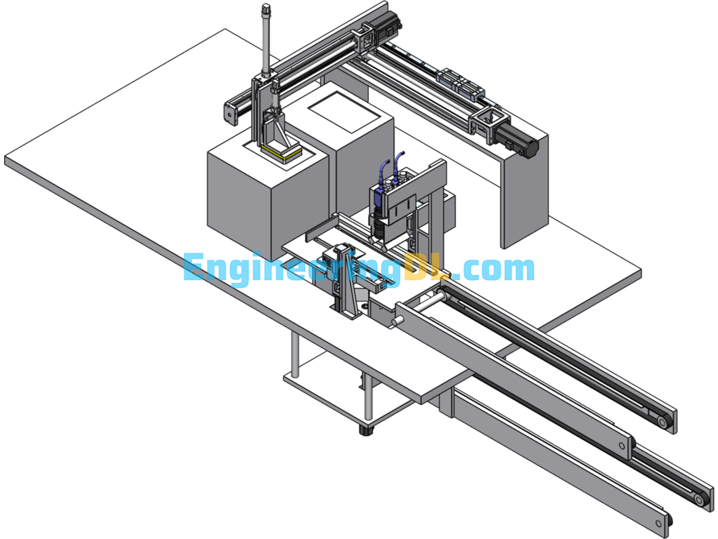 12-Cell Stacking Mechanism Solution SolidWorks Free Download