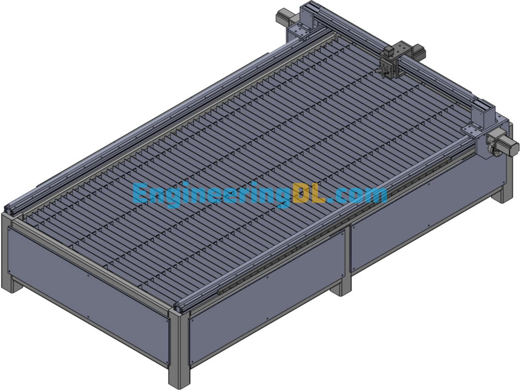1325 Plasma Cutting Machine (Steel Cutting Machine) SolidWorks, 3D Exported Free Download