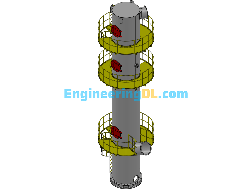 14m Water Washing Tower SolidWorks Free Download