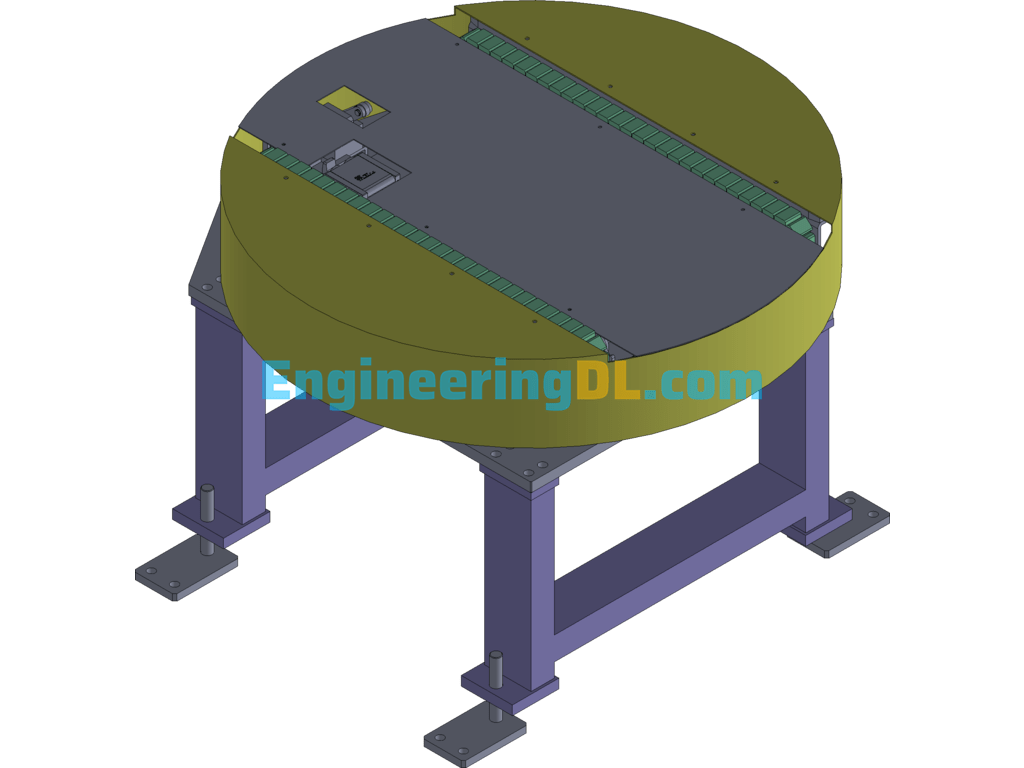 150KG Pneumatic Rotary Table SolidWorks, 3D Exported Free Download