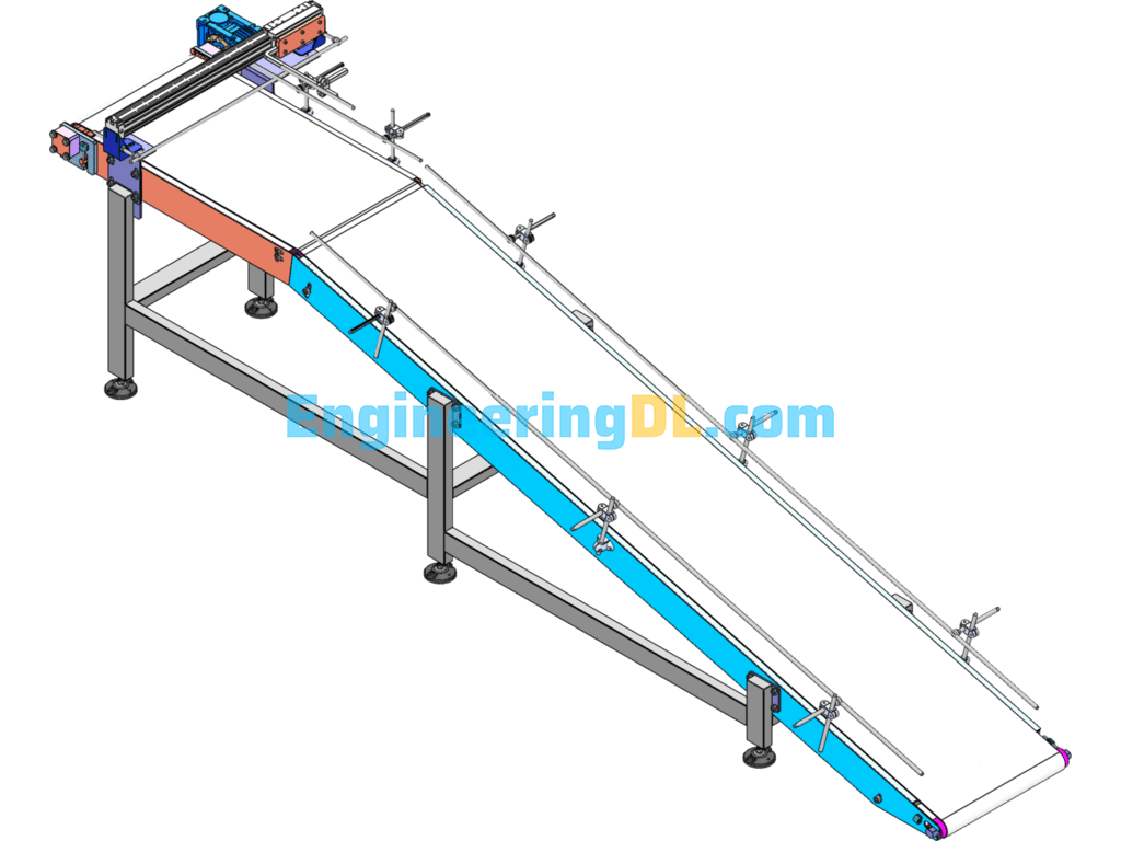 178 Belt Conveyor SolidWorks, 3D Exported Free Download