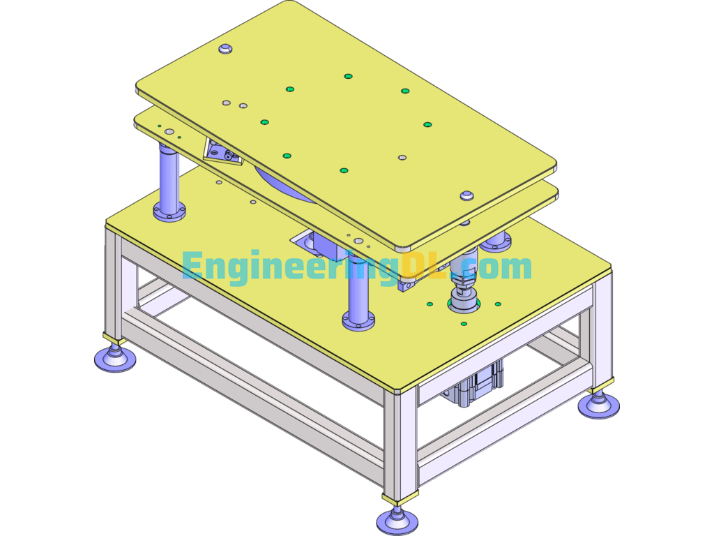 180 Degree Jacking Rotary Table SolidWorks Free Download