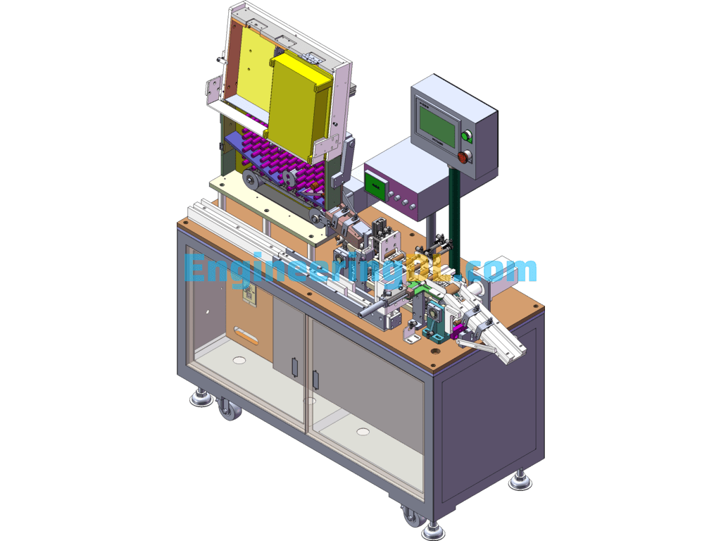 18650 Lithium Battery Degree Charge (Rechargeable) Printing Code Integrated Machine SolidWorks Free Download