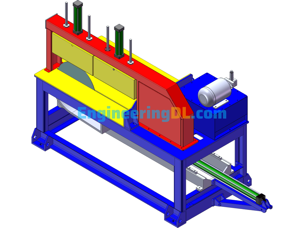 18 Hydraulic Finished Saw (1000 Strokes) SolidWorks Free Download