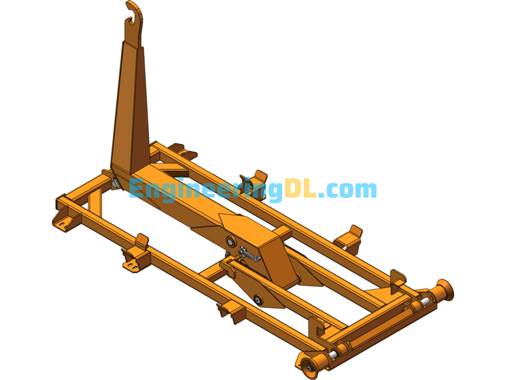 1 Ton Pulling Hook Arm SolidWorks, 3D Exported Free Download