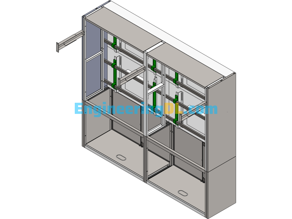2*2 TV Wall SolidWorks, 3D Exported Free Download