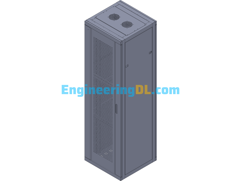 2000*600*600 Network Cabinet SolidWorks, AutoCAD Free Download
