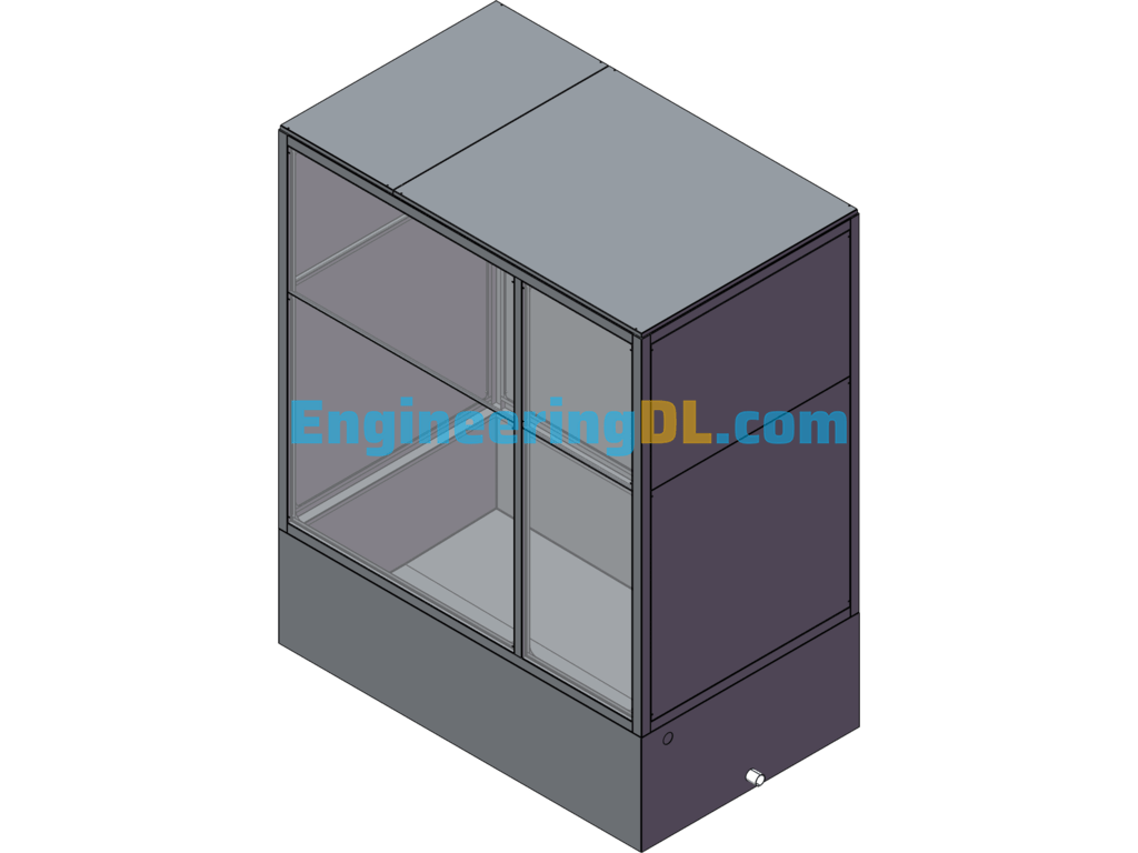 2000x1200x2450 Ice And Water Machine Water Tank SolidWorks Free Download