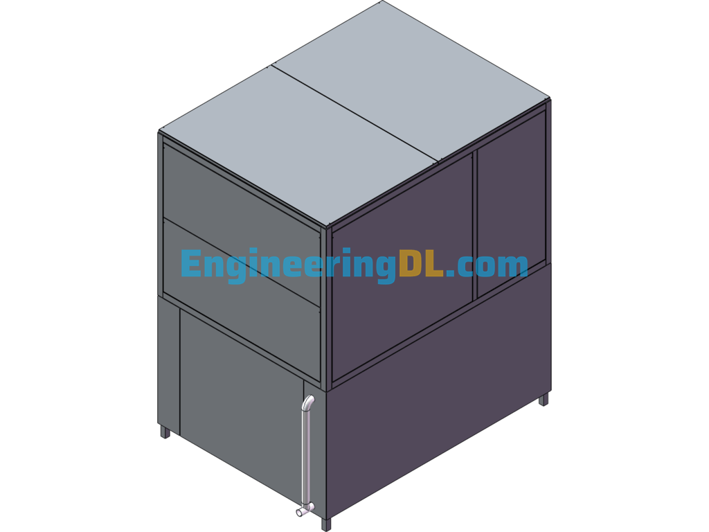 2000x1500x2235 Ice Storage And Cooling Water Tank SolidWorks Free Download