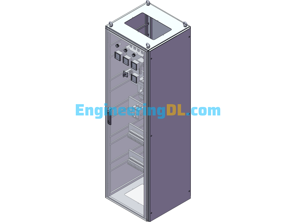2000x600x600 Distribution Box 3D Model (SolidWorks Design, Provide Sldprt-Sldasm File) SolidWorks Free Download