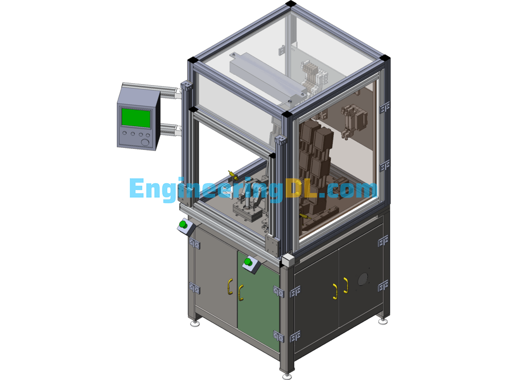 200BAR Master Cylinder High Pressure Testing Machine (In Production) SolidWorks Free Download