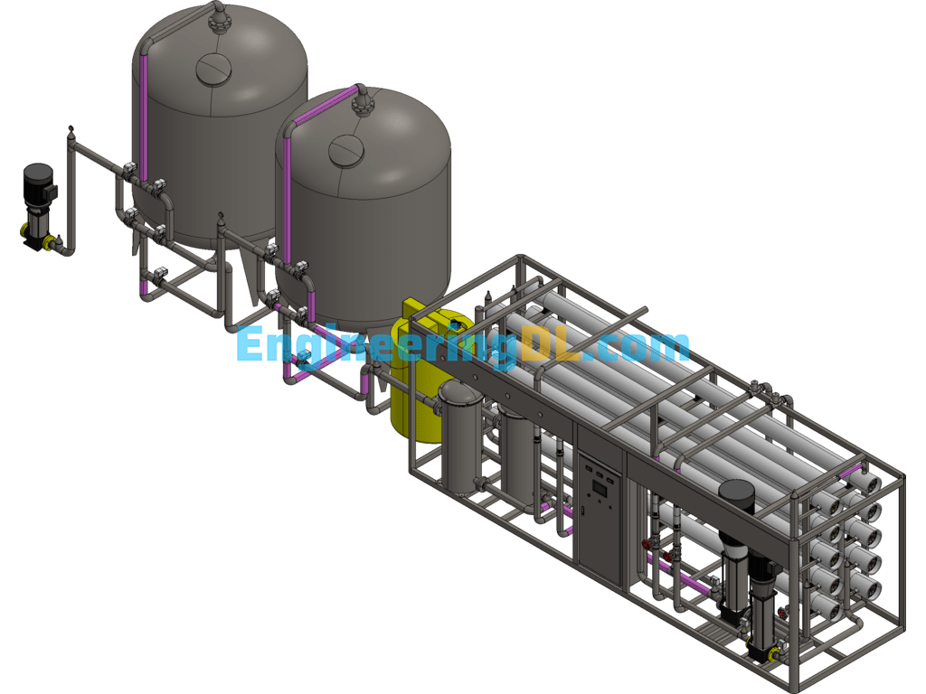 20T Double-Stage Water Treatment Plant 3D Exported Free Download