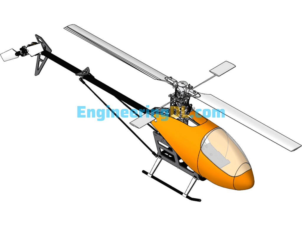 Class 250 RC Helicopter SolidWorks Free Download