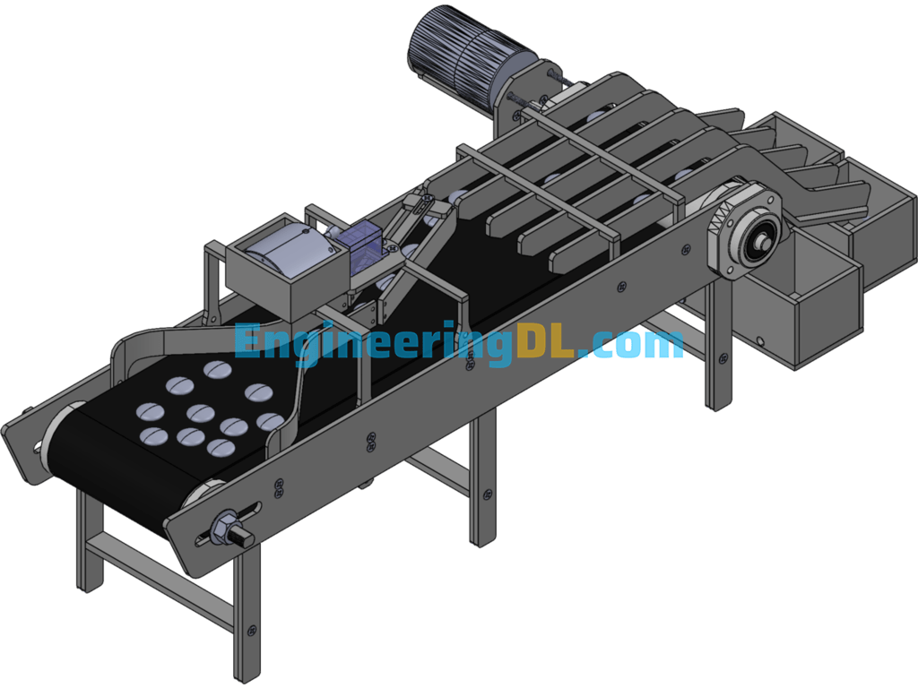 35CM Item Sorting Conveyor Belt SolidWorks, 3D Exported Free Download