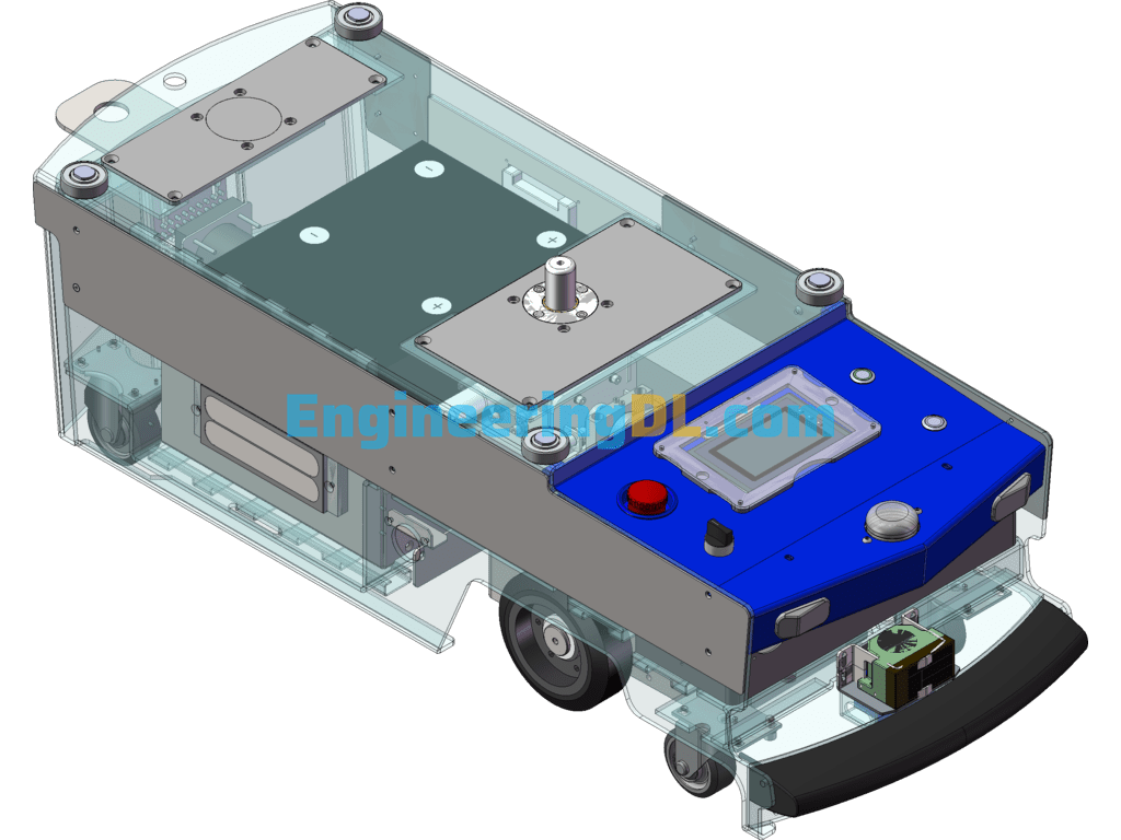 3D Detailed AGV Trolley SolidWorks, 3D Exported Free Download