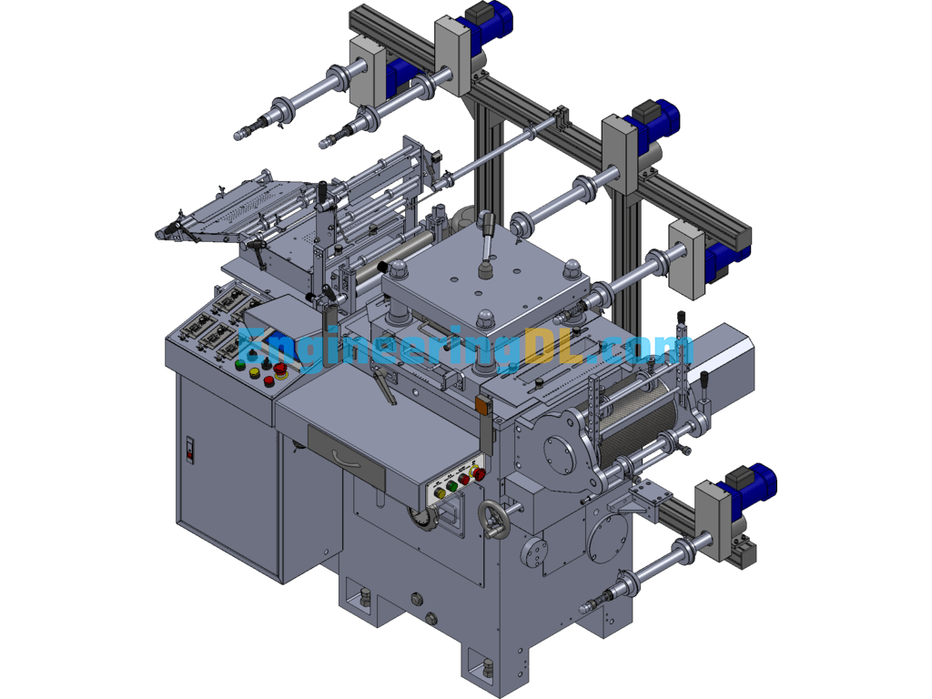3WA300G Single Seat Sleeve Hole Die Cutting Machine (Full Cam Linkage Drive) SolidWorks Free Download