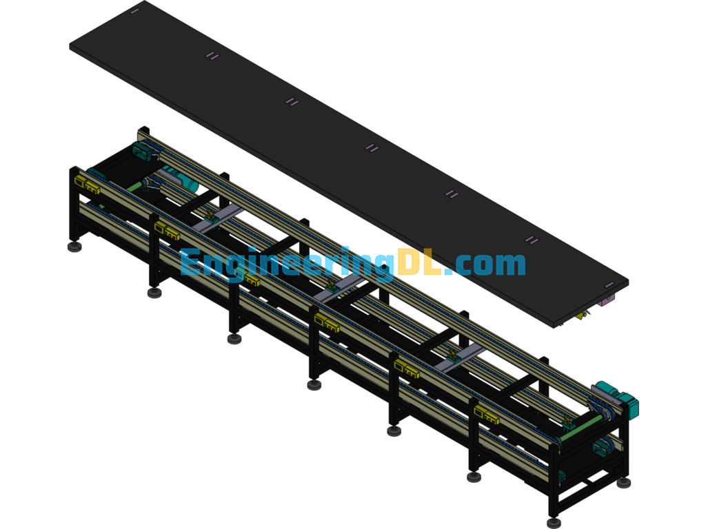 3x Conveyor Line SolidWorks Free Download