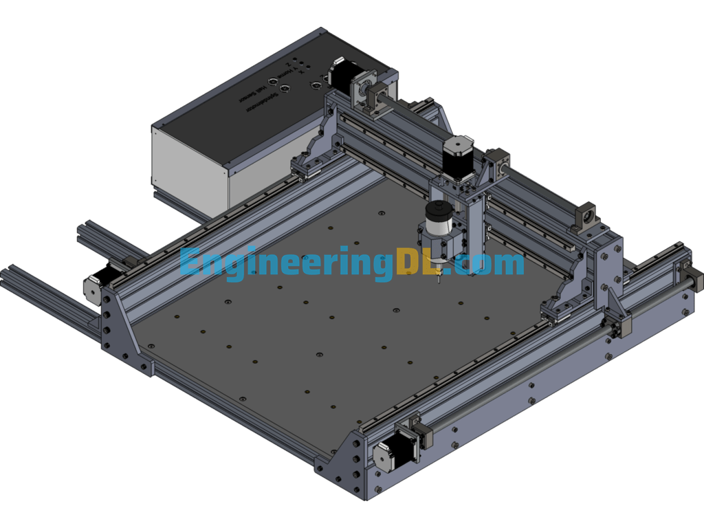 3-Axis Engraving Machine 700x550x80mm SolidWorks Free Download