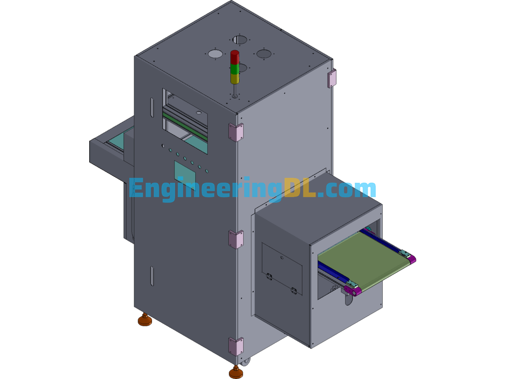 400 Bagged X-Ray Inspection Machine SolidWorks, 3D Exported Free Download