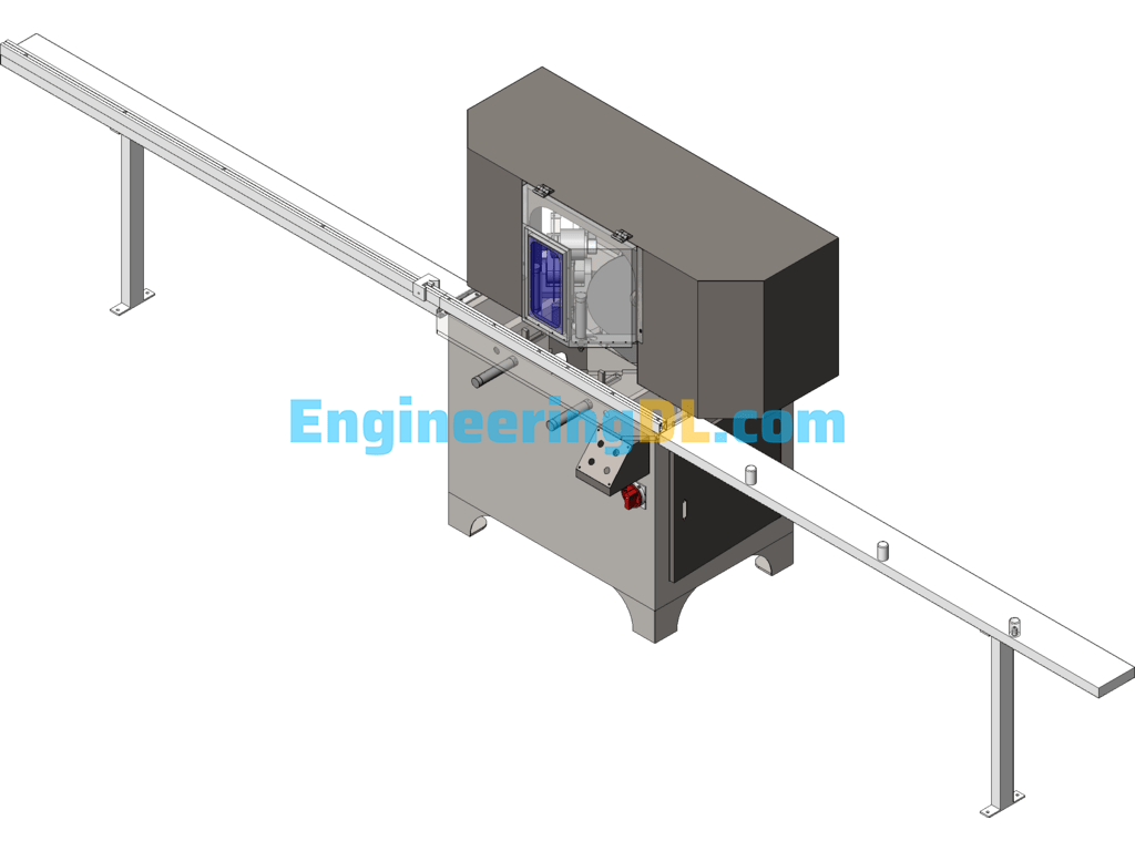 45 Degree Double Head Saw Aluminum Profile Cutting Machine (Already In Production) SolidWorks Free Download