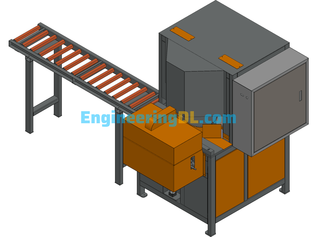 45 Degree Aluminum Sawing Equipment 3D Exported Free Download