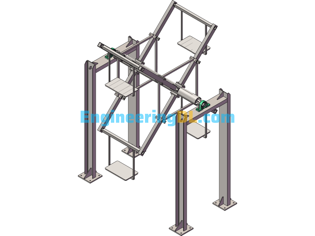 4 People Rotating Swings SolidWorks Free Download