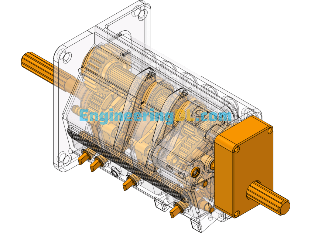4-Speed Automatic Transmission (SolidWorks, UGNX), Catia, 3D Exported Free Download