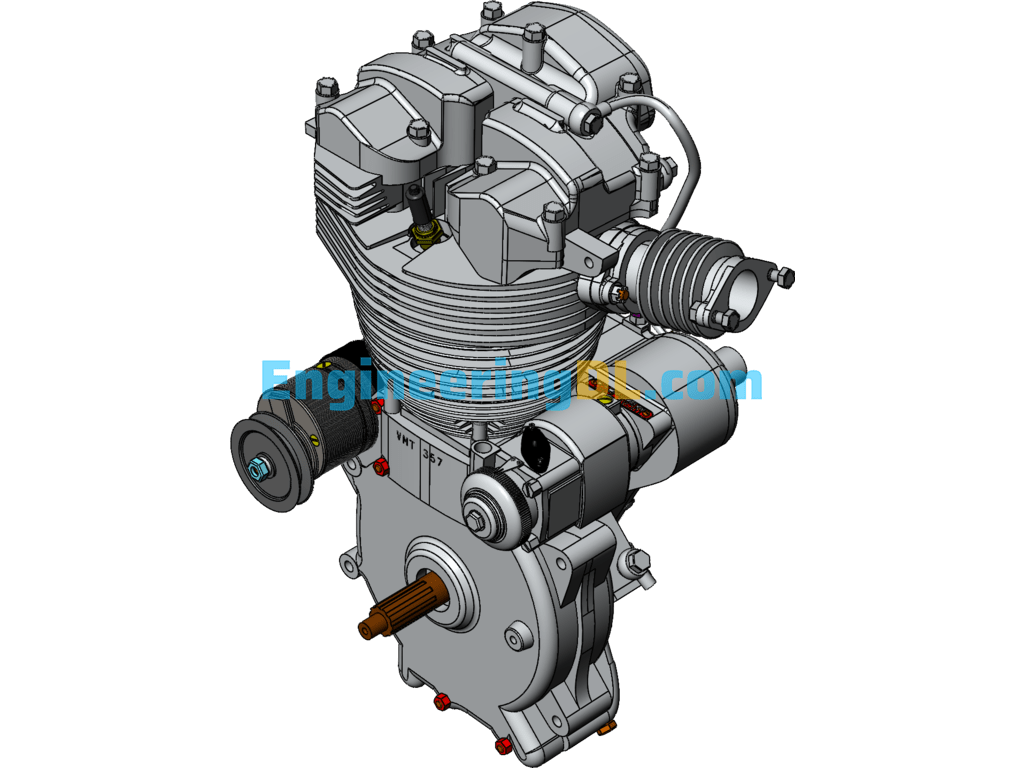 500cc Motorcycle Engine SolidWorks Free Download