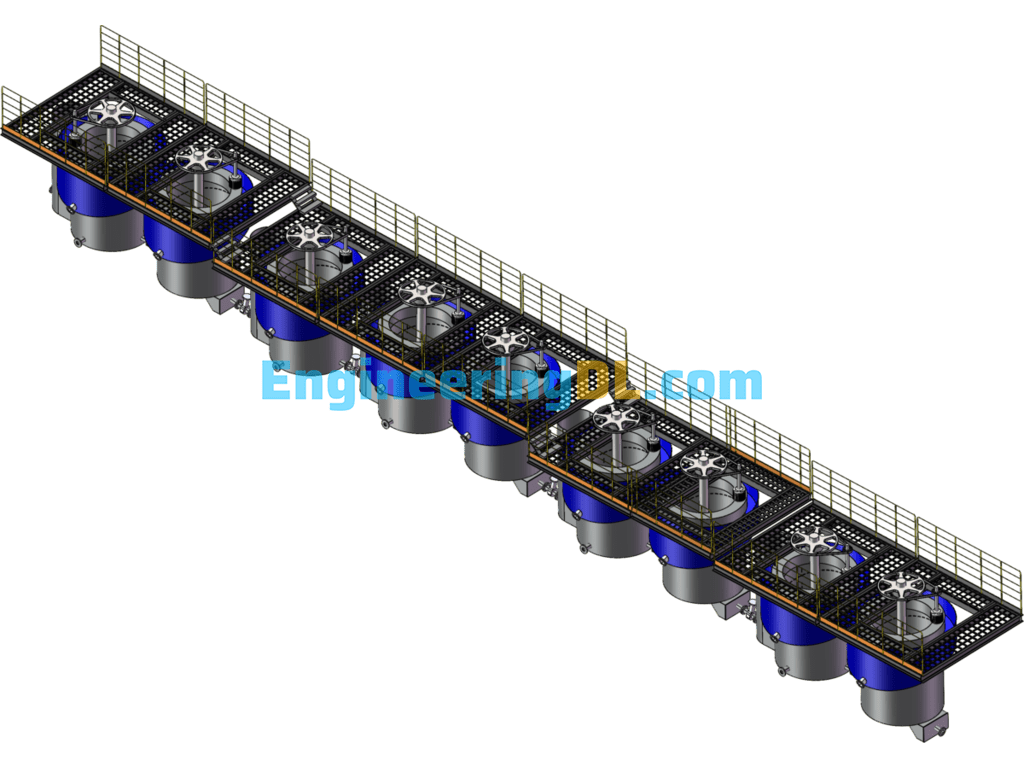 5 Cubic Meters Flotation Machine SolidWorks, 3D Exported Free Download