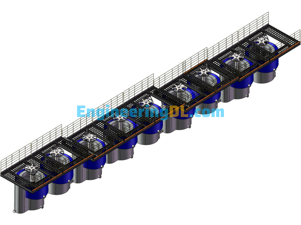 5 Cubic Meters Flotation Machine SolidWorks, 3D Exported Free Download