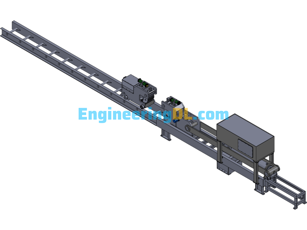 60T Aluminum Profile Hydraulic Straightening Machine SolidWorks Free Download