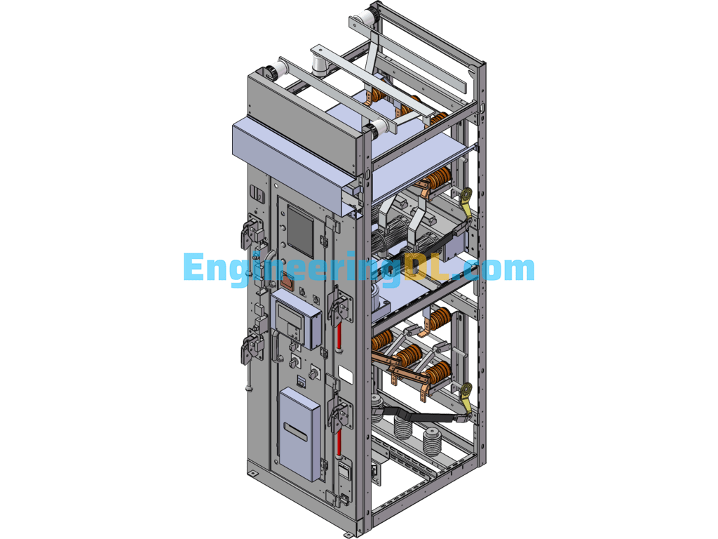 6-10 KV Power Switchgear 3D Model SolidWorks, 3D Exported Free Download