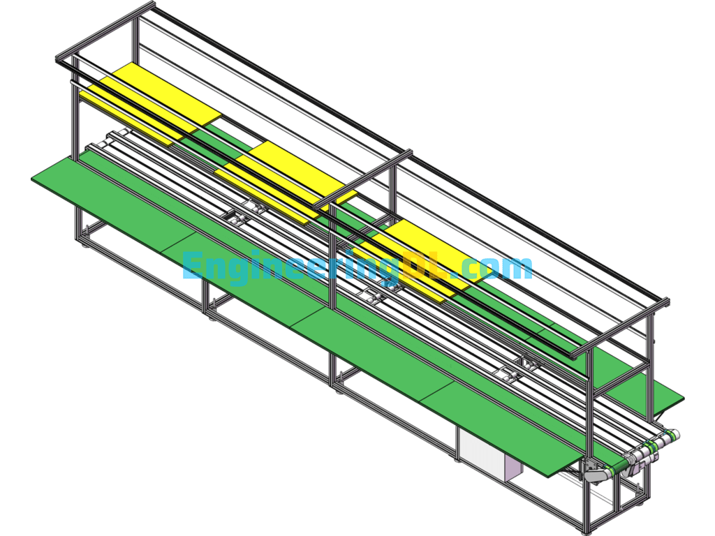 6m Three Belt Assembly Line SolidWorks Free Download