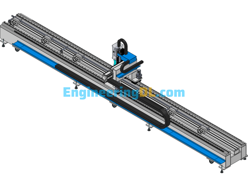 6m Large Gantry Milling Machine SolidWorks, 3D Exported Free Download