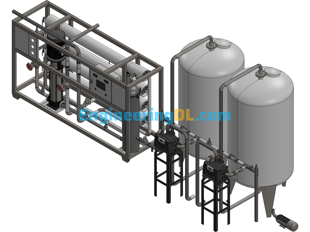 8T Single-Stage Water Treatment Plant 3D Exported Free Download