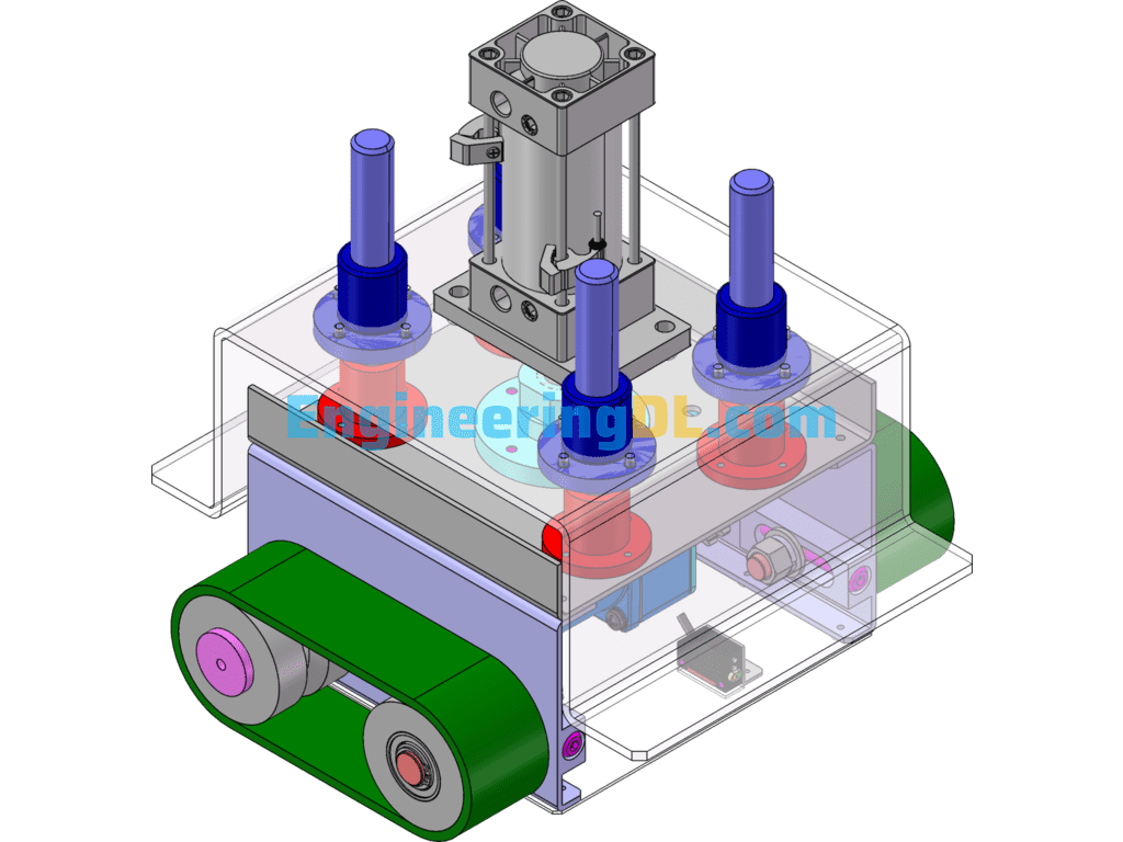 90 Degree Jacking And Shifting Mechanism SolidWorks, 3D Exported Free Download