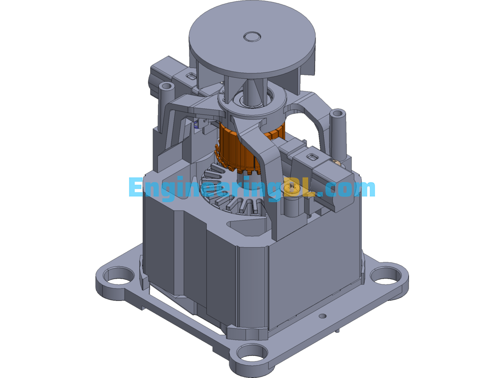 9545 Motor Complete General Diagram 3D Exported Free Download