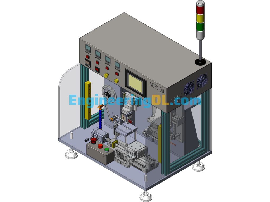 ACF Automatic Labeling Machine SolidWorks Free Download