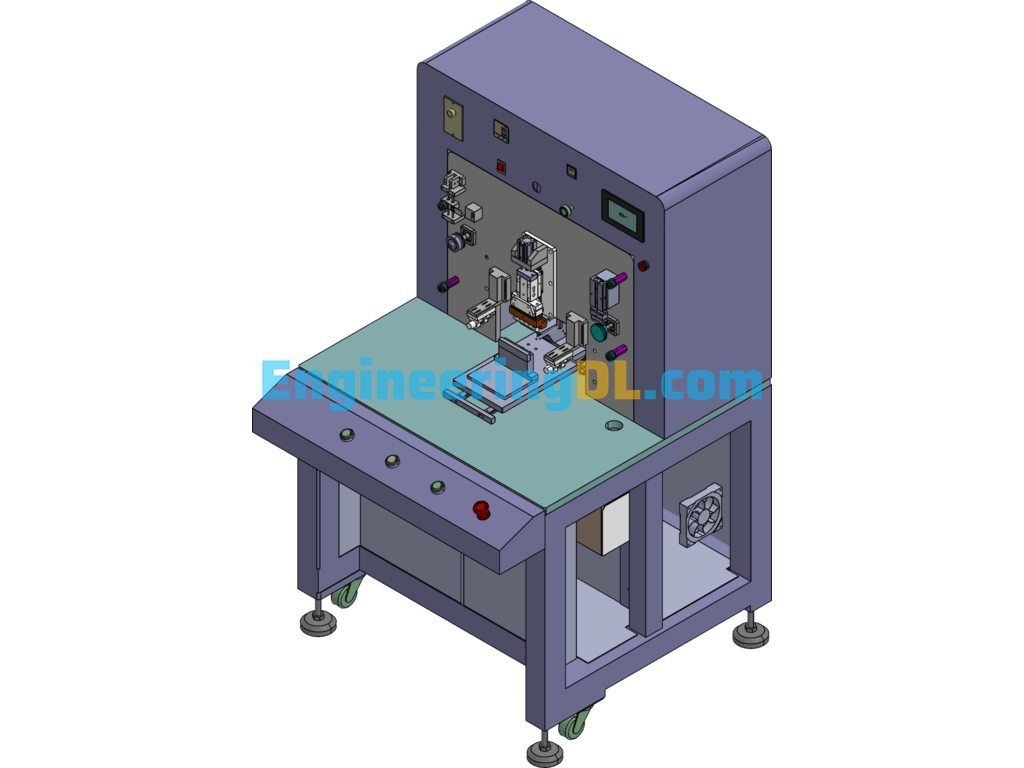 ACF Hot Press Laminating Machine SolidWorks, 3D Exported Free Download