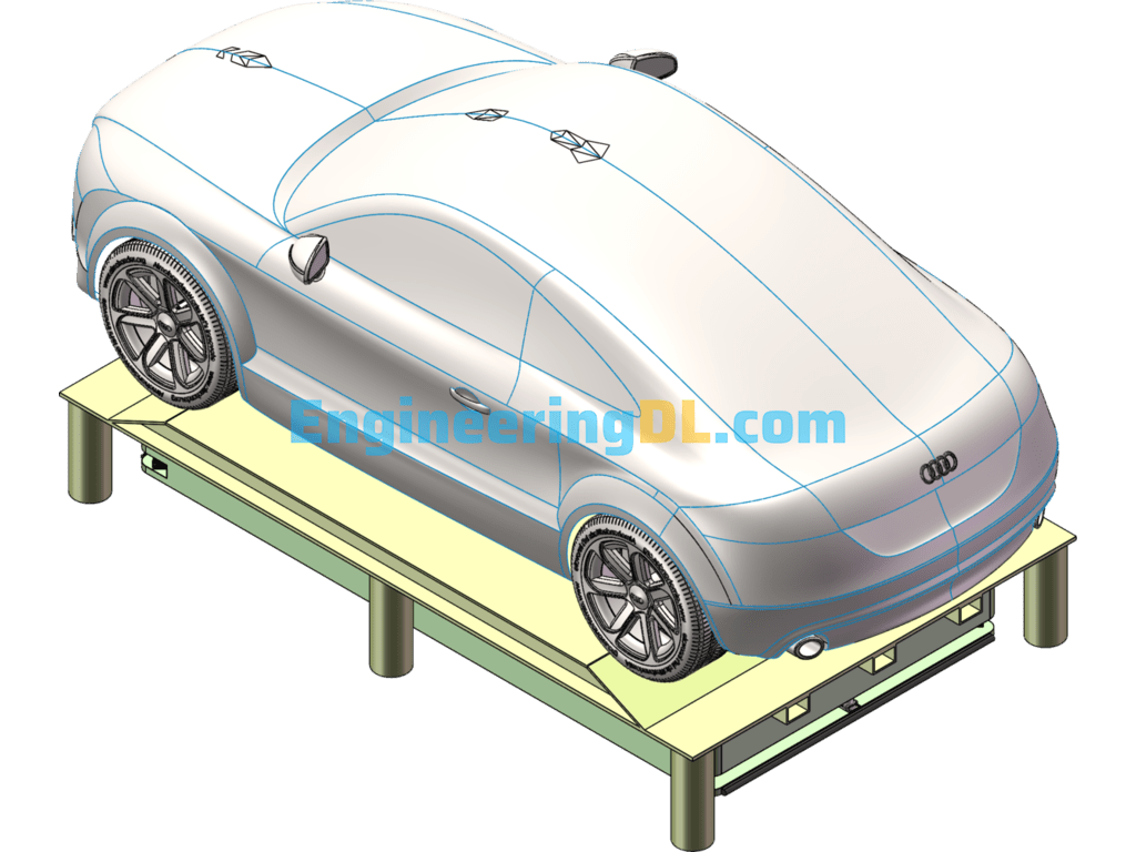 Agb Automatic Parking Trolley SolidWorks, 3D Exported Free Download
