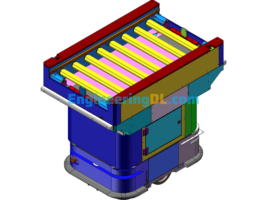 AGV Line Transfer Vehicle (Already Produced With BOM And 2D) SolidWorks, 3D Exported Free Download
