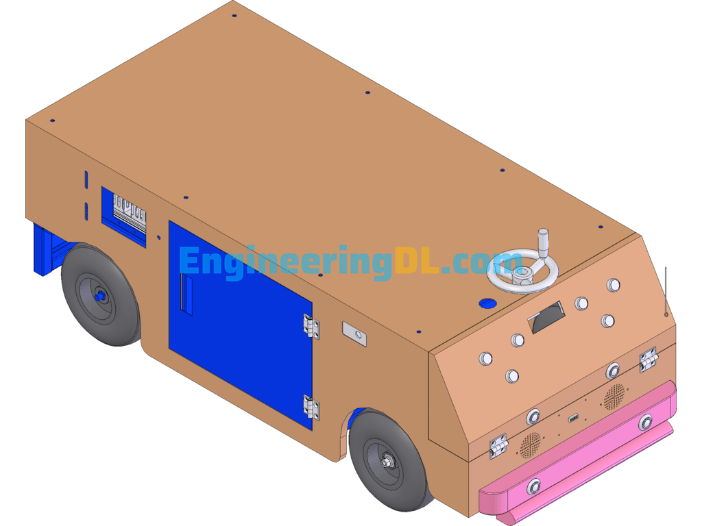 AGV Automatic Guided Vehicle SolidWorks Free Download