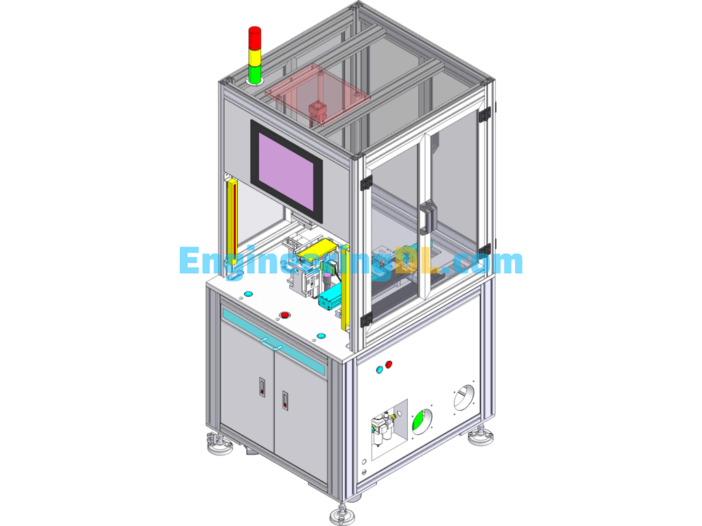 ANQU Magnet Inspection Machine (With DFM,BOM) SolidWorks, 3D Exported Free Download